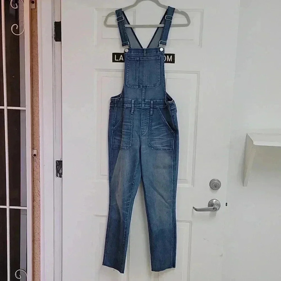 Madewell Med The Skinny Overalls Jeans Kemp Wash Strech Denim H5926 - Picture 2 of 10